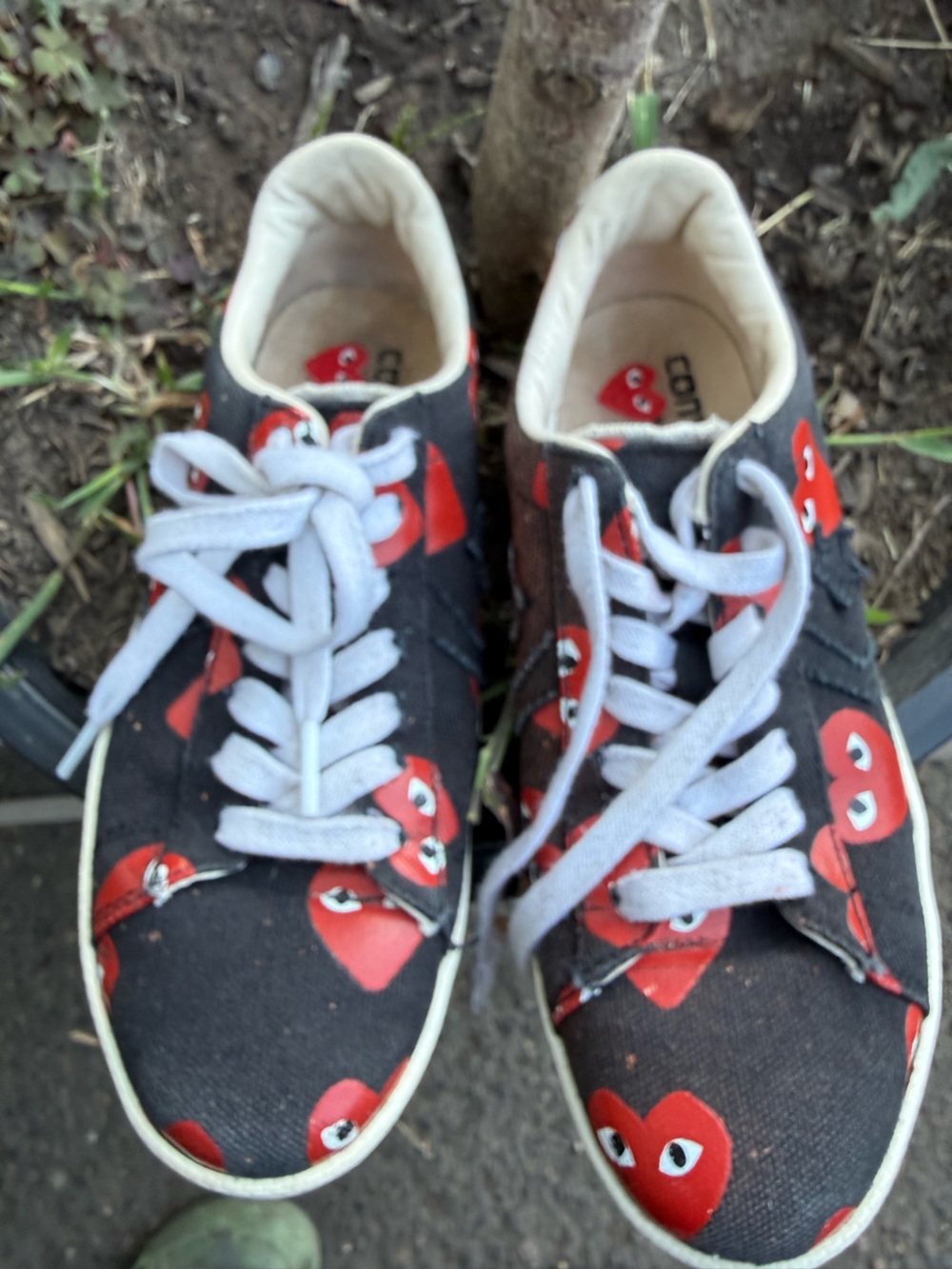 Converse x Comme des Garçons PLAY Pro Low Multi-Heart Sneakers rare skate